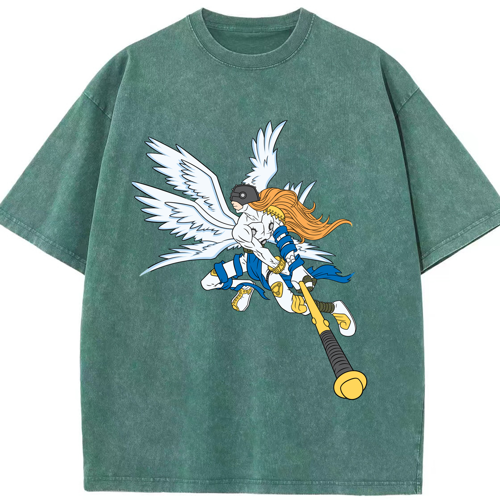 （画像用） Digimon デジタルモンスター/デジモン 綿100% ヴィンテージ風 半袖Tシャツ（フロントプリント）